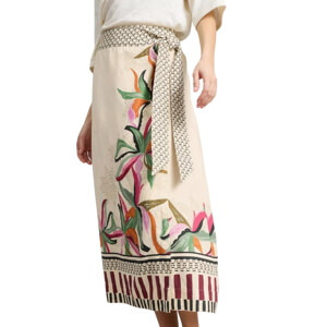 White Stuff Alba Linen Blend Skirt